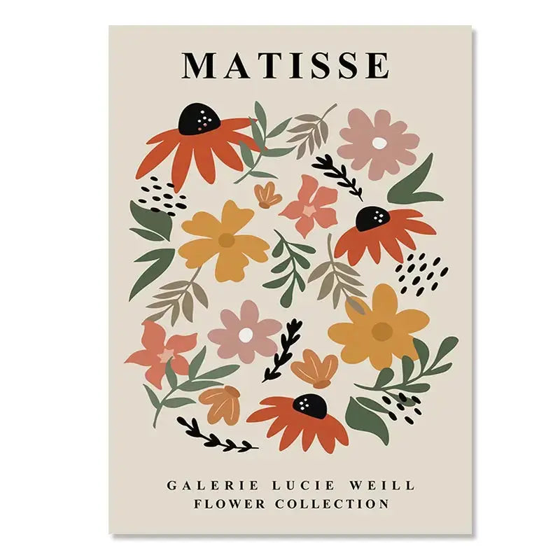 Abstract Yayoi Kusama Orange Wall Art Matisse Mark Rothko Posters and Prints Flower Market Canvas Painting Mural Decoration June Wall Art