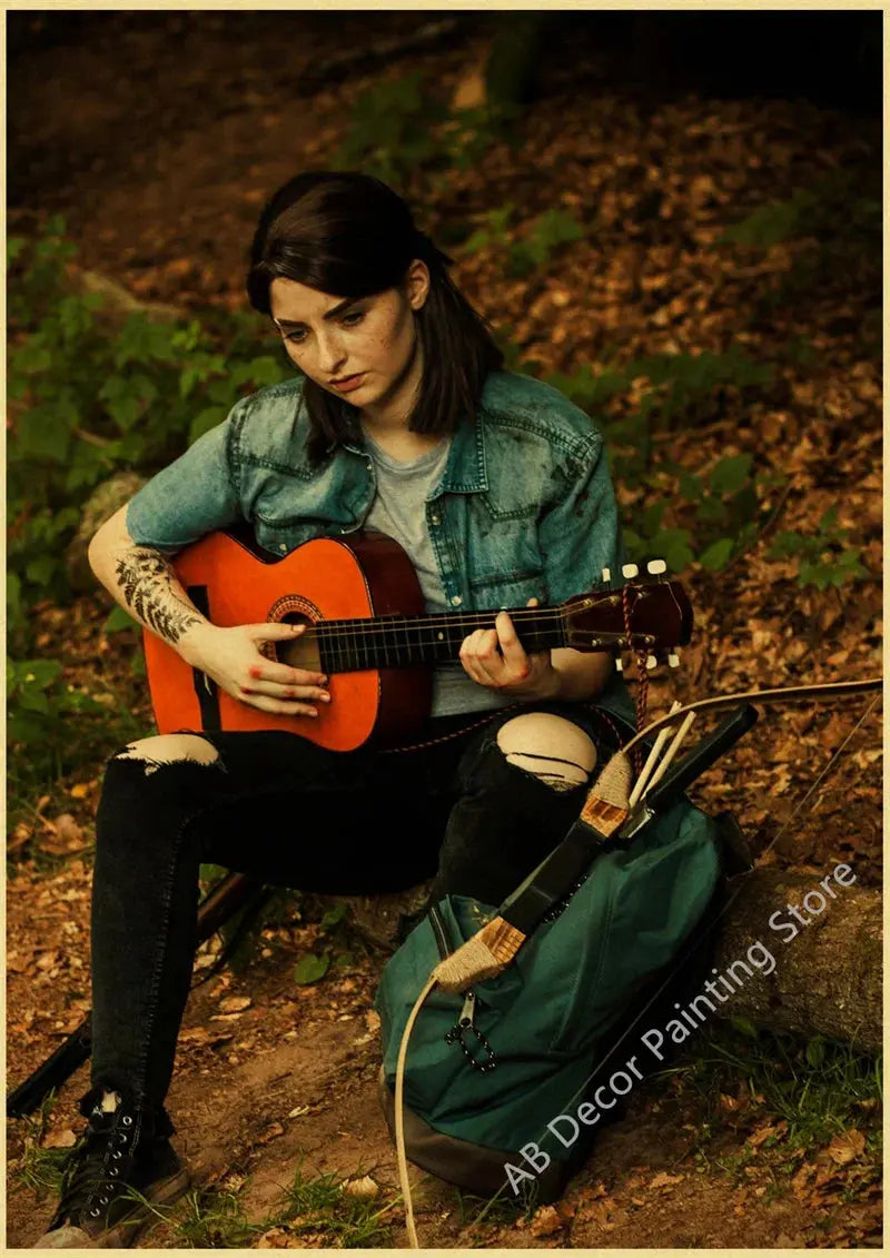 Retro The Last of Us Part 1 2 Poster Kraft Paper Prints Picture DIY Vintage Home Room Bar Cafe Art Wall Decor Aesthetic Painting June Wall Art