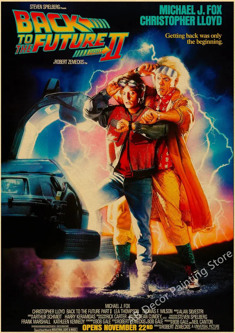 Back To The Future 1 2 3 Movie Posters Kraft Paper Prints Vintage Home Room Cafe Bar Art Wall Decor Aesthetic Painting Picture June Wall Art