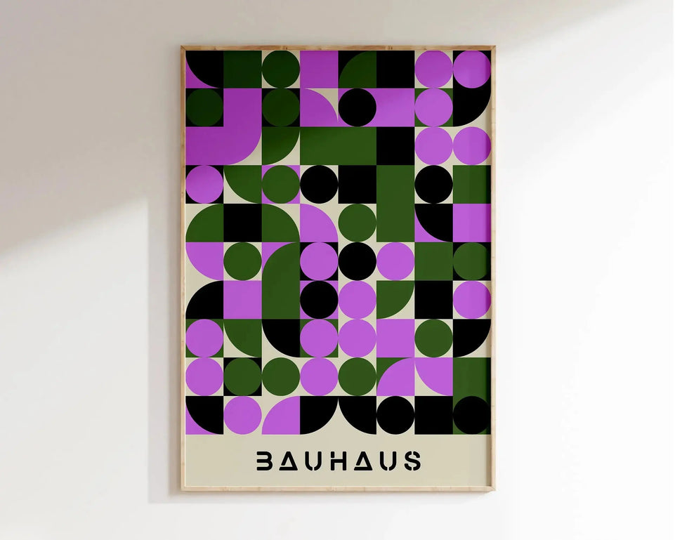 Modernist Bauhaus Geometric Canvas Poster Living Room Wall Art Retro Prints Mid Century Home Decorative Wall Art Painting June Wall Art