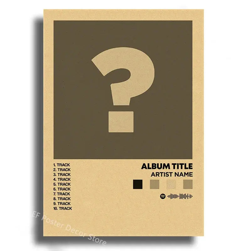 Singer Album Cover Poster Music Prints Custom Album Posters Hip Hop Vintage Room Home Decor Retro Kraft Paper Art Wall Painting June Wall Art