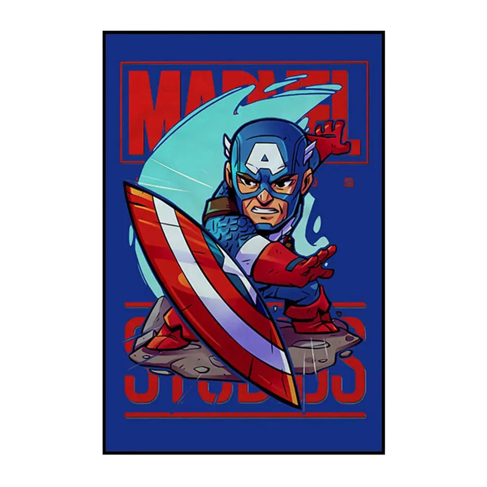 MINISO Marvel Wall Art Posters SpiderMan Iron Man Avengers Superhero Disney Kid Room Decor Cartoon Canvas Painting Picture Print June Wall Art