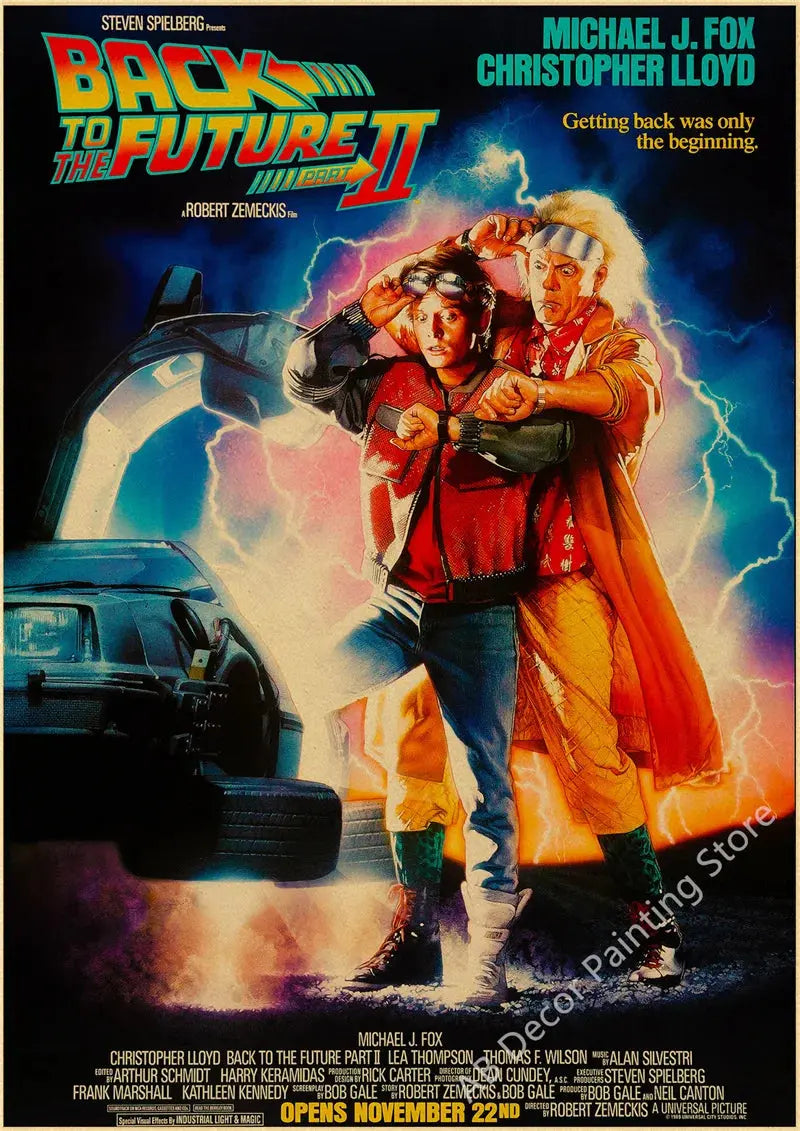 Back To The Future 1 2 3 Movie Posters Kraft Paper Prints Vintage Home Room Cafe Bar Art Wall Decor Aesthetic Painting Picture June Wall Art