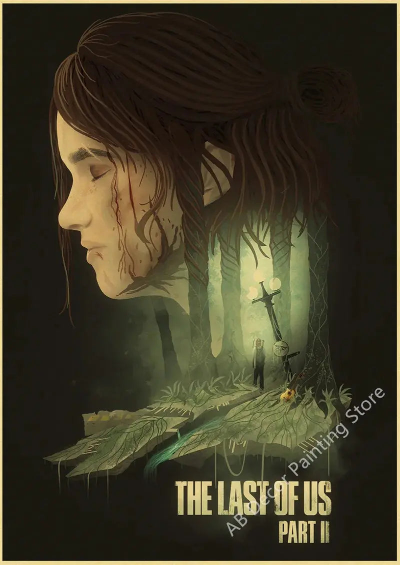 Retro The Last of Us Part 1 2 Poster Kraft Paper Prints Picture DIY Vintage Home Room Bar Cafe Art Wall Decor Aesthetic Painting June Wall Art