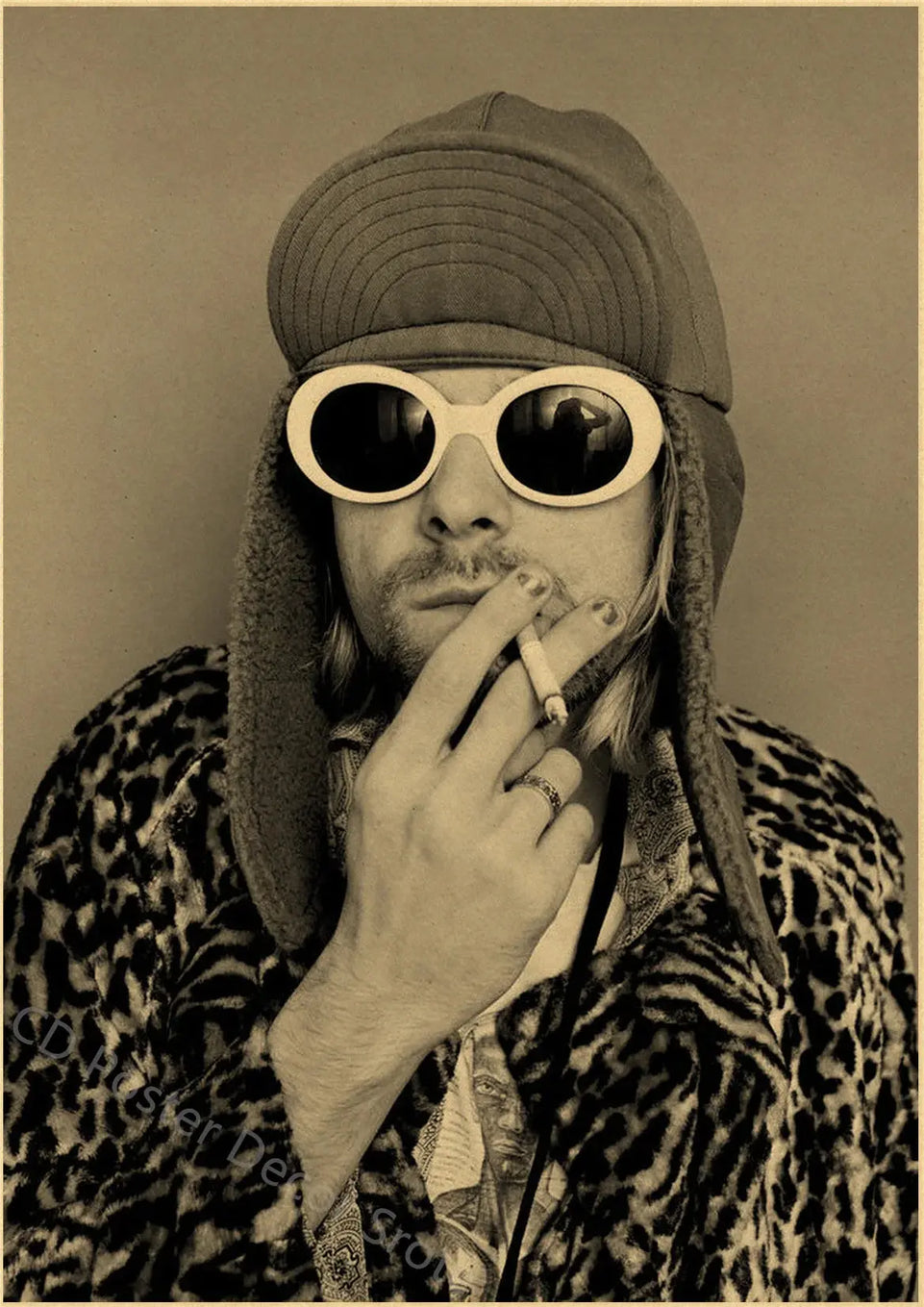 Singer Kurt Cobain Retro Poster Kraft Paper Prints and Posters DIY Vintage Home Room Bar Cafe Decor Aesthetic Art Wall Painting June Wall Art