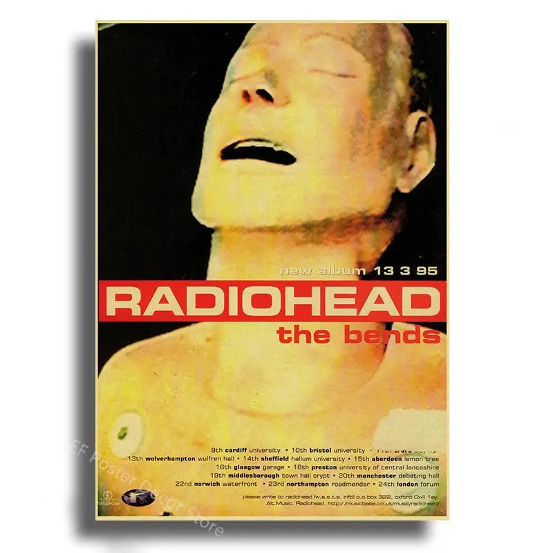 Rock Band Radiohead Music Art Poster Retro Prints Album Posters Vintage Home Room Bar Cafe Decor Aesthetic Picture Wall Painting June Wall Art