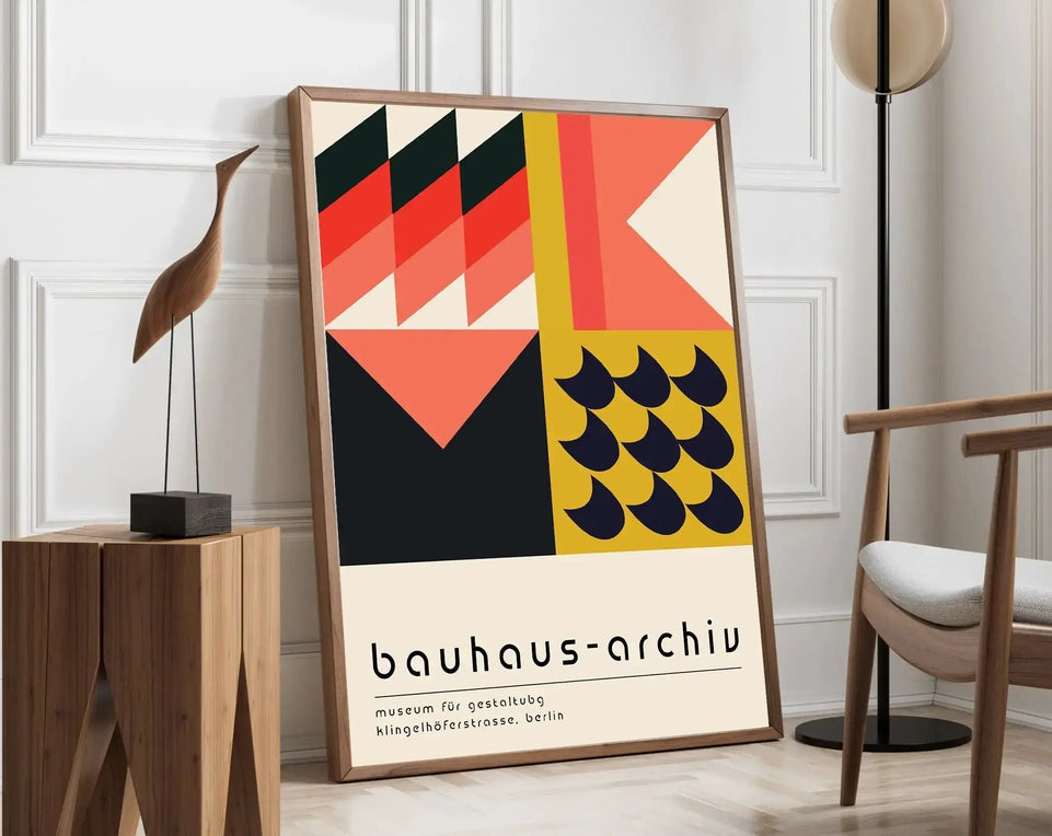 Modernist Bauhaus Geometric Canvas Poster Living Room Wall Art Retro Prints Mid Century Home Decorative Wall Art Painting June Wall Art