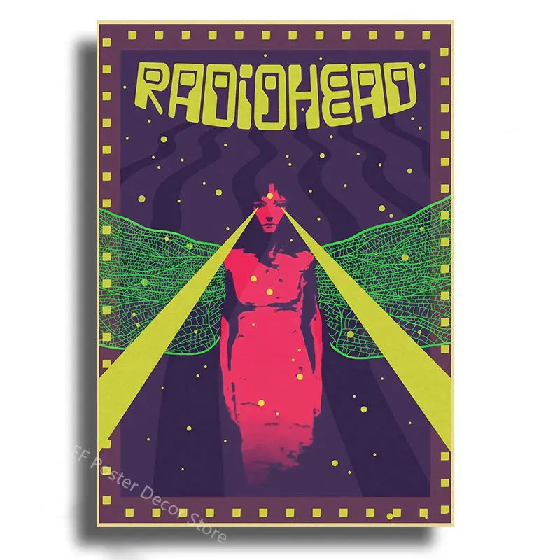 Rock Band Radiohead Music Art Poster Retro Prints Album Posters Vintage Home Room Bar Cafe Decor Aesthetic Picture Wall Painting June Wall Art
