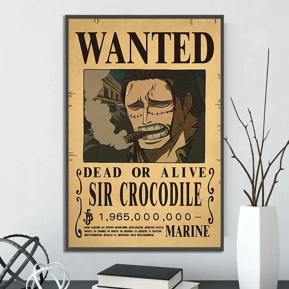 One Piece Self-adhesive Poster Bounty Order Luffy Wallpapr Ace Figures Nami Home Decoration Painting Anime Zoro Wall Art Sanji June Wall Art
