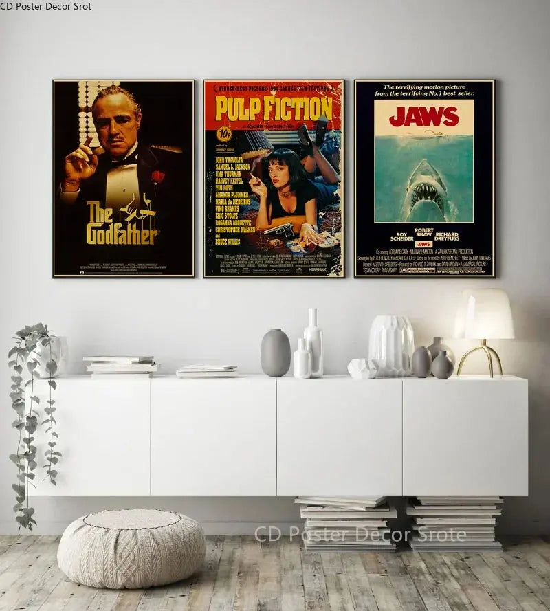 Hot Classic Movie Posters The Office Friends TV Kraft Paper Prints Godfather Vintage Home Room Decor Aesthetic Art Wall Painting June Wall Art