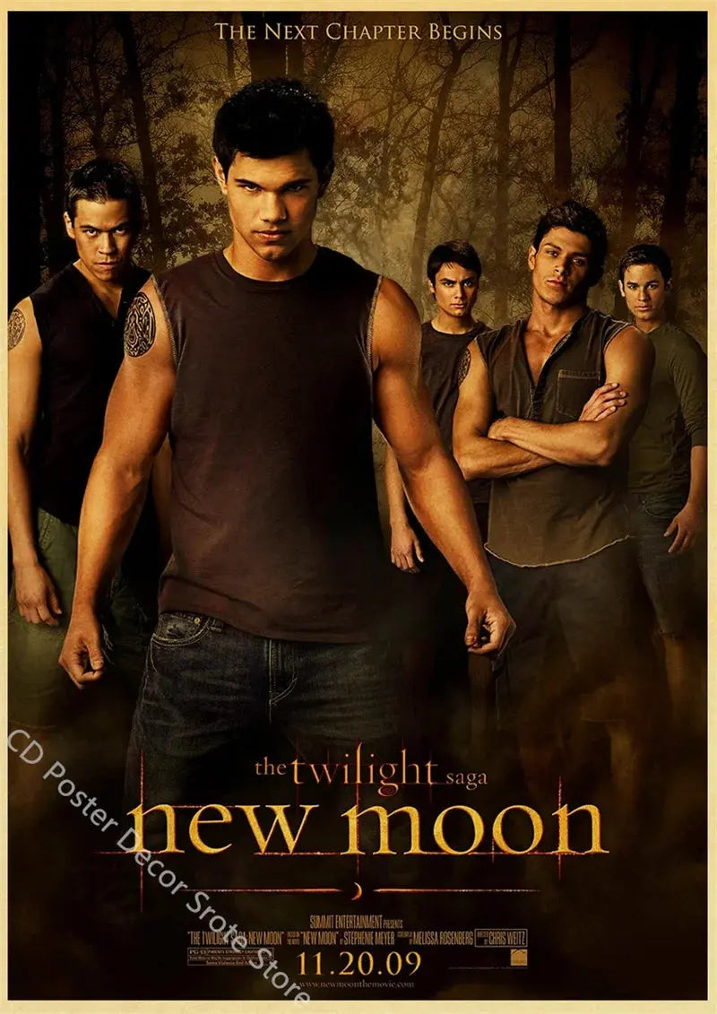 Movie Twilight Poster Edward Bella Retro Kraft Paper Prints Picture DIY Film Vintage Room Home Bar Cafe Art Wall Decor Painting June Wall Art