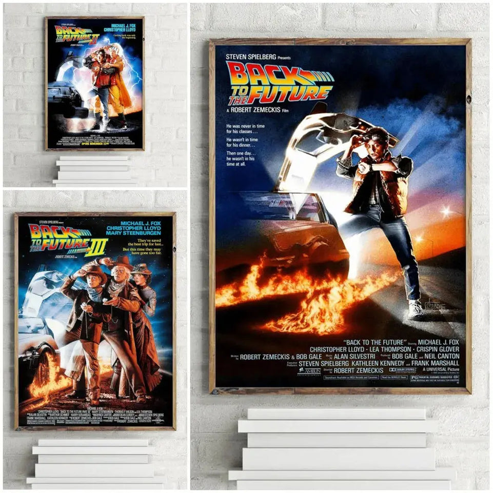 Movie Back To The Future Trilogy Posters Living Room Decorative Painting Wall Art Canvas Prints Home Decor Pictures June Wall Art