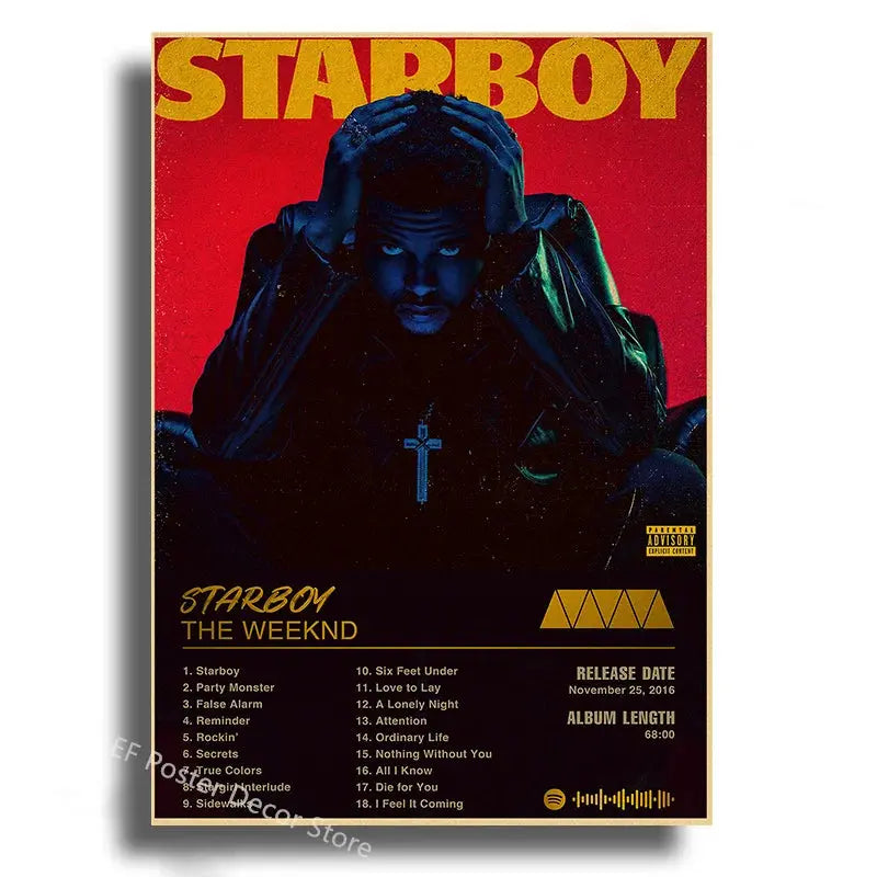 Singer Album Cover Poster Music Prints Custom Album Posters Hip Hop Vintage Room Home Decor Retro Kraft Paper Art Wall Painting June Wall Art