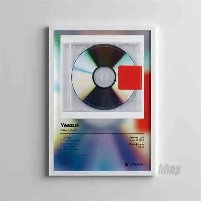 Pop Rapper Kanye West Music Album Poster Aesthetic Hip Hop Comics Cover Graduation Ghosts Donda Canvas Print Wall Art Room Decor June Wall Art
