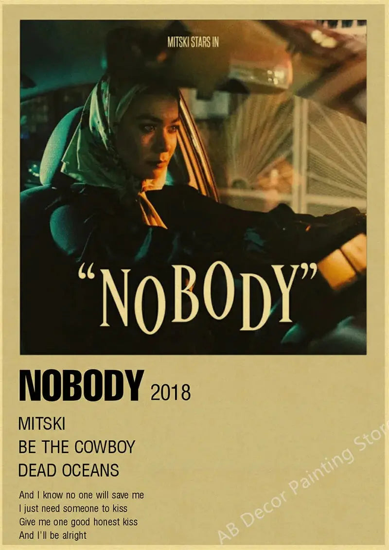Mitski Retro Poster Be The Cowboy/Nobody/Lush Kraft Paper Prints Vintage Aesthetic Home Room Cafe Bar Art Wall Decor Painting June Wall Art