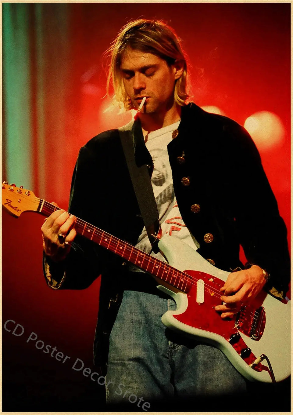 Singer Kurt Cobain Retro Poster Kraft Paper Prints and Posters DIY Vintage Home Room Bar Cafe Decor Aesthetic Art Wall Painting June Wall Art
