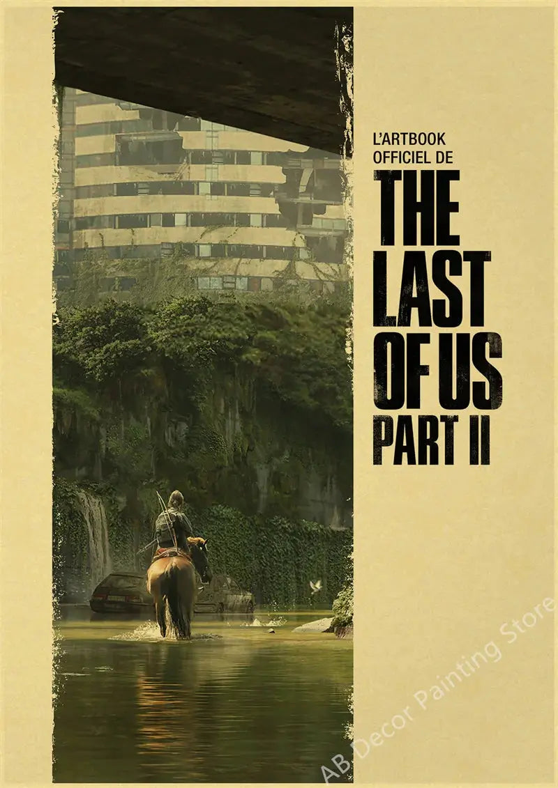 Hot The Last of Us Part 1 2 Poster Abby Ellie Retro Kraft Paper Prints Vintage Home Room Bar Cafe Club Decor Art Wall Painting June Wall Art