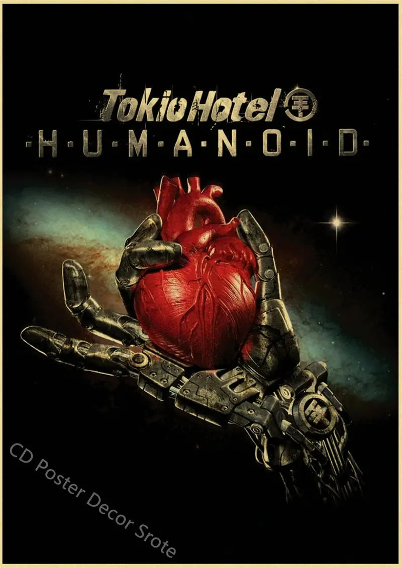 Tokio Hotel Poster German Rock Band Posters Retro Prints Nostalgic Art Wall Painting Vintage Room Home Decor Aesthetic Picture June Wall Art