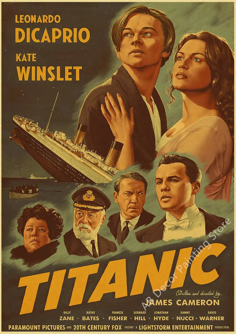Nostalgic Printing Classic Movie Posters Kraft Paper Prints Hot Film Vintage Home Room Office Club Art Wall Decor Painting June Wall Art