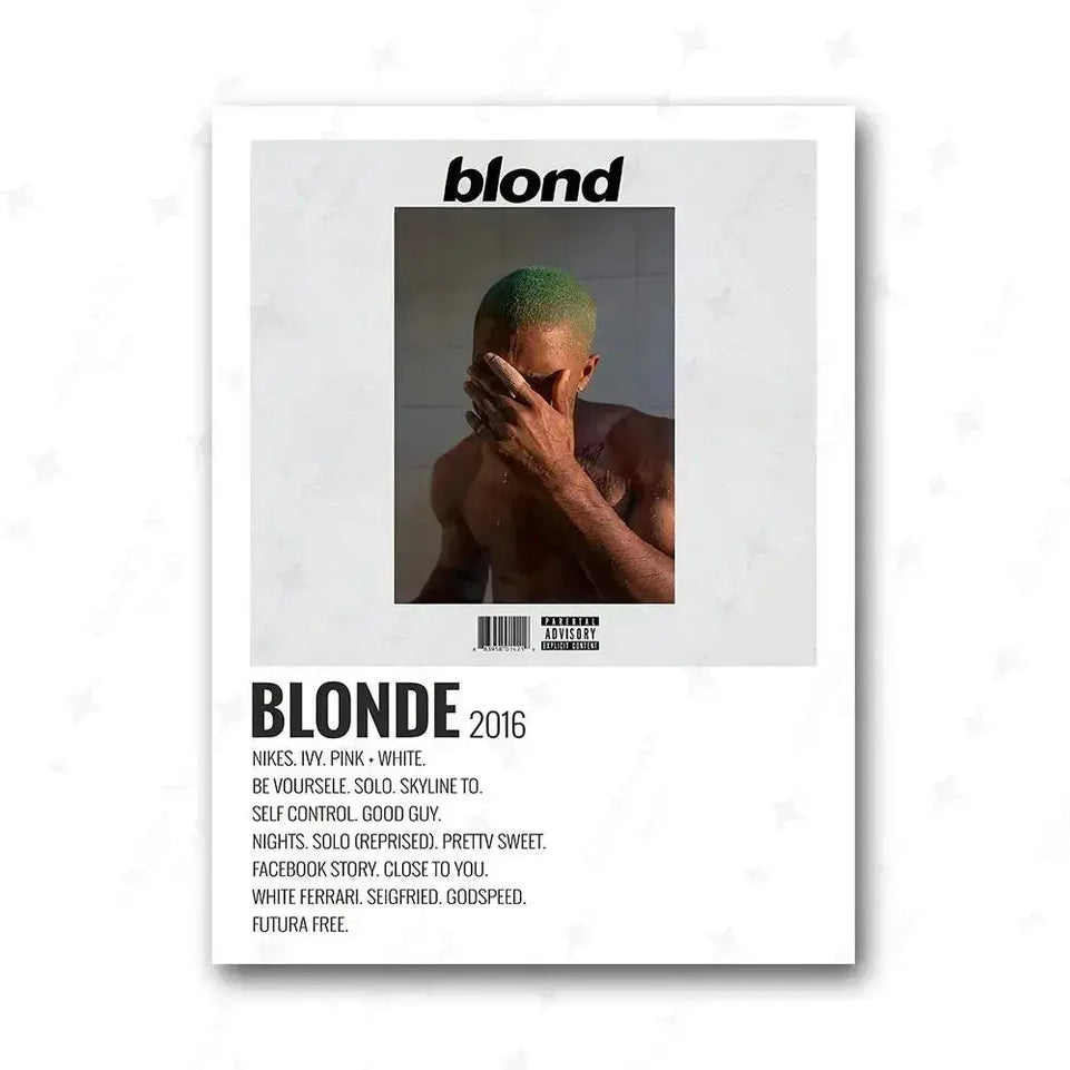 Tyler The Creator Frank Blonde Poster Hip Hop Rapper Singer Star Band Music Cover Wall Art Canvas Painting Cafe Home Room Decor June Wall Art