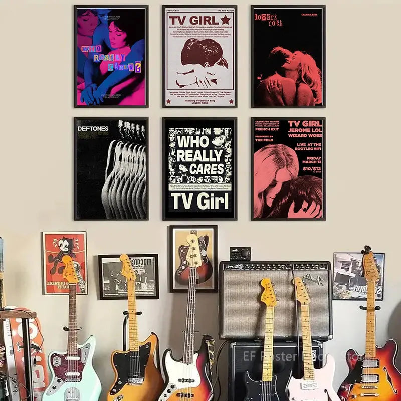 TV Girl Poster Aesthetic Prints Picture Lovers Rock Art Print Posters Room Home Decor Club Bar Cafe Decoration Art Wall Painting June Wall Art