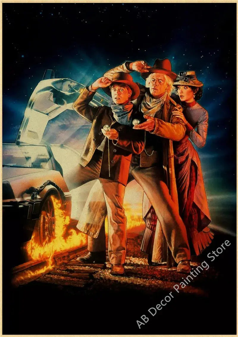 Back To The Future 1 2 3 Movie Posters Kraft Paper Prints Vintage Home Room Cafe Bar Art Wall Decor Aesthetic Painting Picture June Wall Art