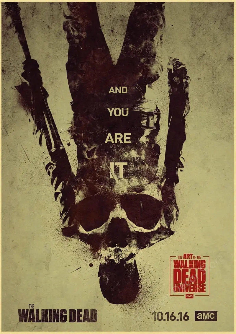 The Walking Dead Poster Rick Grimes/Daryl Dixon Prints Posters Horror TV Show Vintage Home Room Art Wall Decor Retro Painting June Wall Art