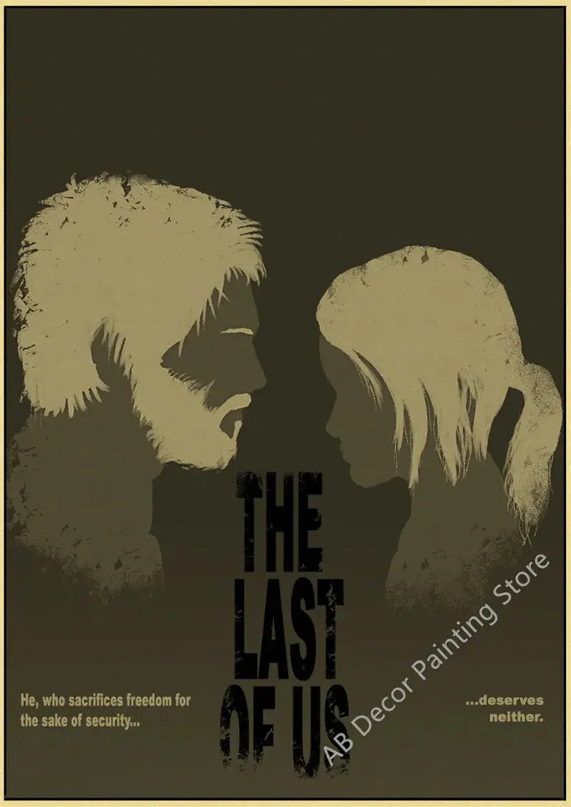 Retro The Last of Us Part 1 2 Poster Kraft Paper Prints Picture DIY Vintage Home Room Bar Cafe Art Wall Decor Aesthetic Painting June Wall Art