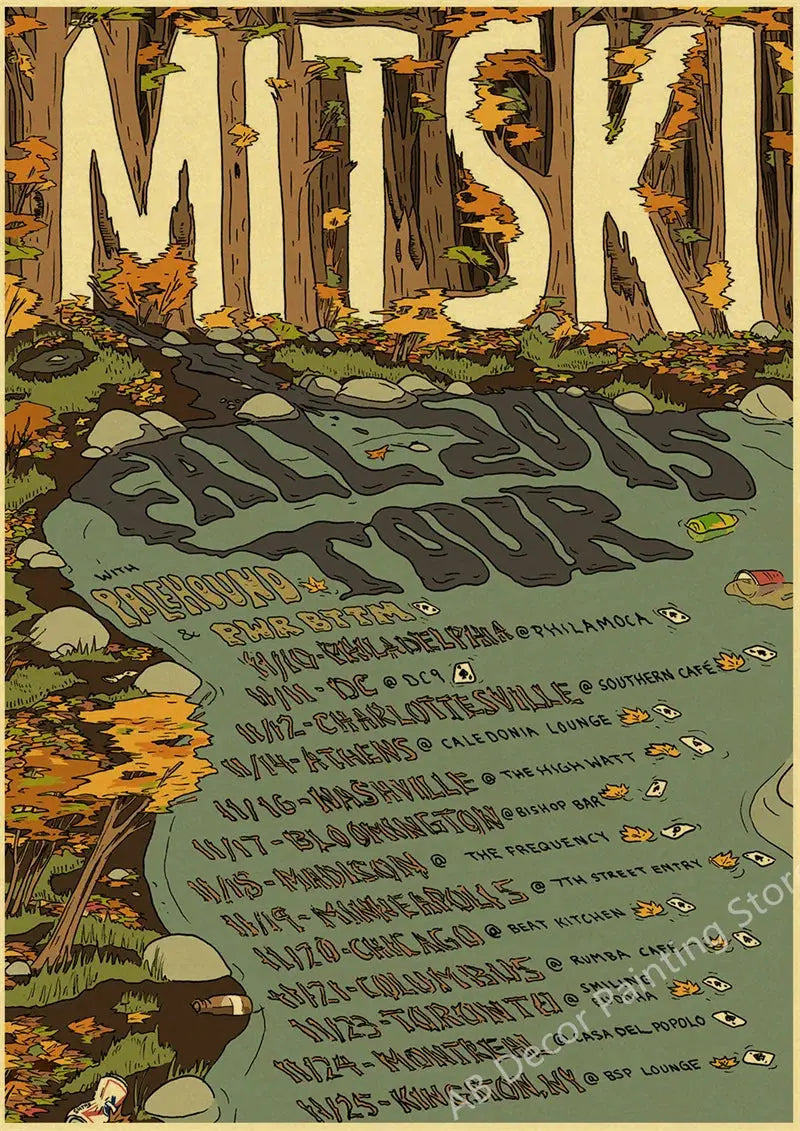 Mitski Retro Poster Be The Cowboy/Nobody/Lush Kraft Paper Prints Vintage Aesthetic Home Room Cafe Bar Art Wall Decor Painting June Wall Art