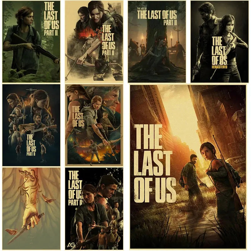 Retro The Last of Us Part 1 2 Poster Kraft Paper Prints Picture DIY Vintage Home Room Bar Cafe Art Wall Decor Aesthetic Painting June Wall Art