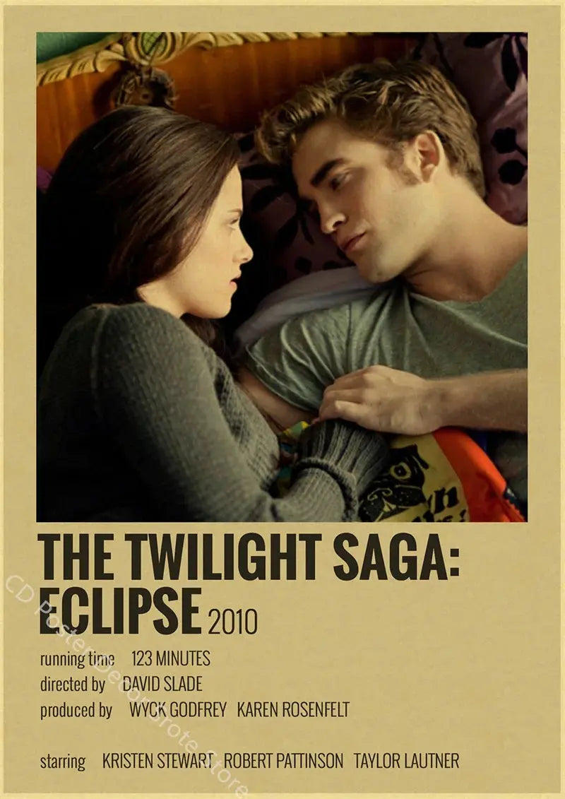 Movie Twilight Poster Edward Bella Retro Kraft Paper Prints Picture DIY Film Vintage Room Home Bar Cafe Art Wall Decor Painting June Wall Art
