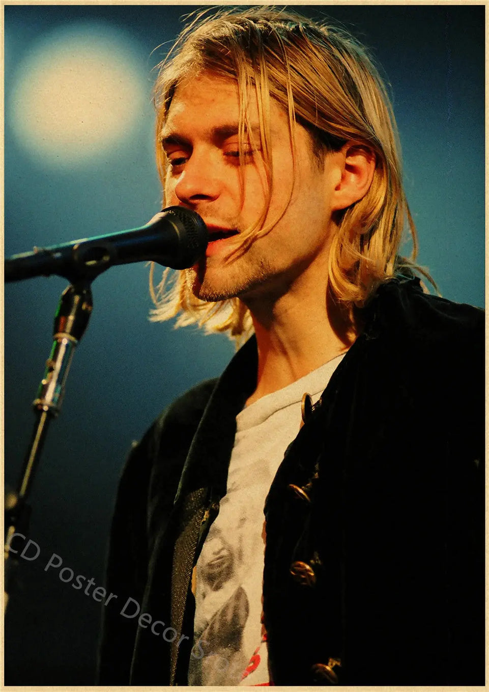 Singer Kurt Cobain Retro Poster Kraft Paper Prints and Posters DIY Vintage Home Room Bar Cafe Decor Aesthetic Art Wall Painting June Wall Art