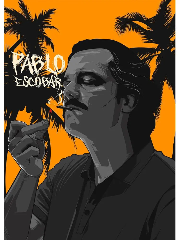 Lord Pablo Escobar Narcos Mugshot Poster Canvas Painting Colombian Drug Gangster Wall Art For Living Room Home Decoration June Wall Art