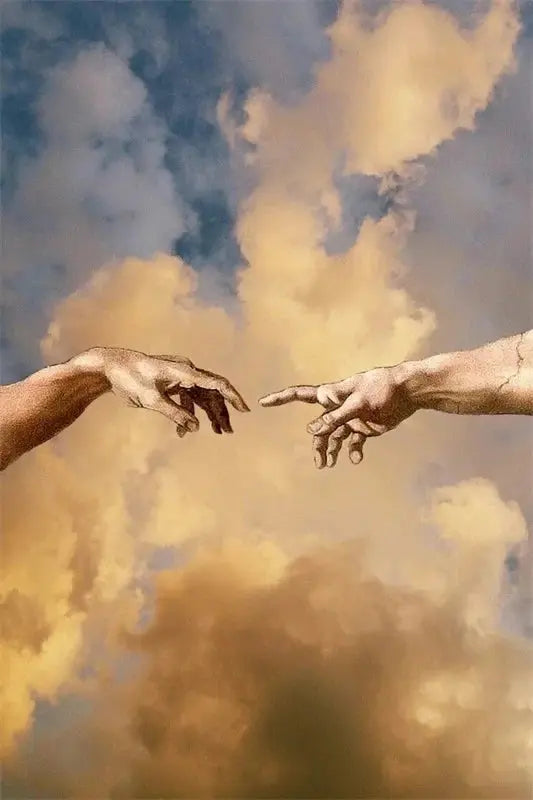 Retro Hand of God and Adam Funny Toilet Paper Picture Canvas Painting Poster For Wash Room Bathroom Living Wall Art Home Decor June Wall Art
