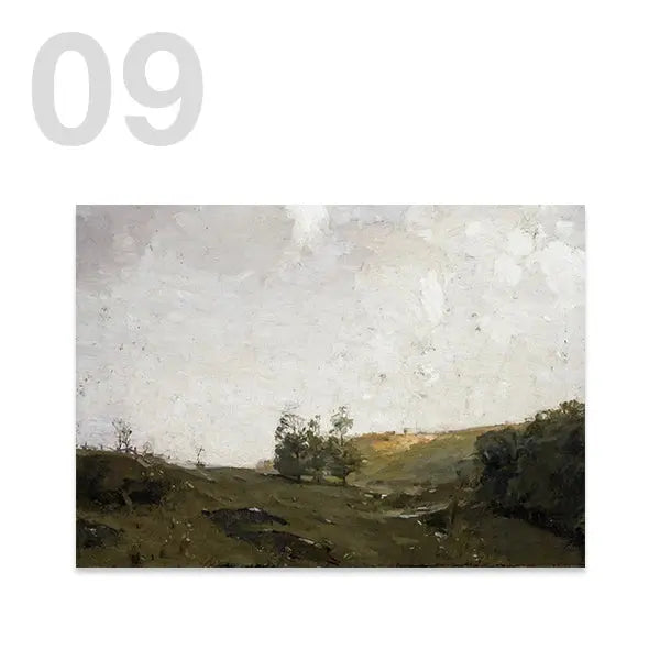 American Style Calm Country Field Sky Vase Canvas Painting Wall Art Pictures Vintage Posters and Prints for Living Room Decor June Wall Art