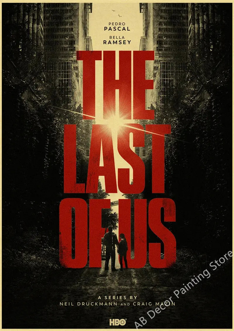 Hot The Last of Us Part 1 2 Poster Abby Ellie Retro Kraft Paper Prints Vintage Home Room Bar Cafe Club Decor Art Wall Painting June Wall Art