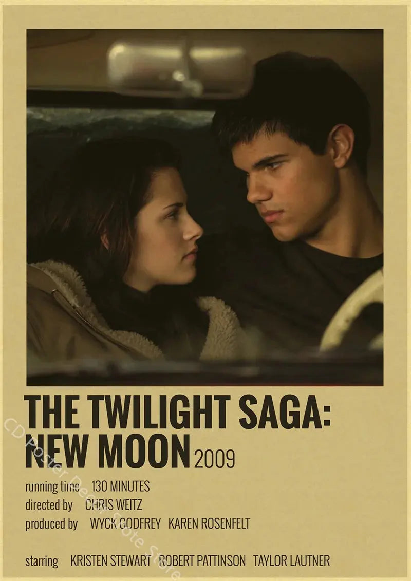 Movie Twilight Poster Edward Bella Retro Kraft Paper Prints Picture DIY Film Vintage Room Home Bar Cafe Art Wall Decor Painting June Wall Art