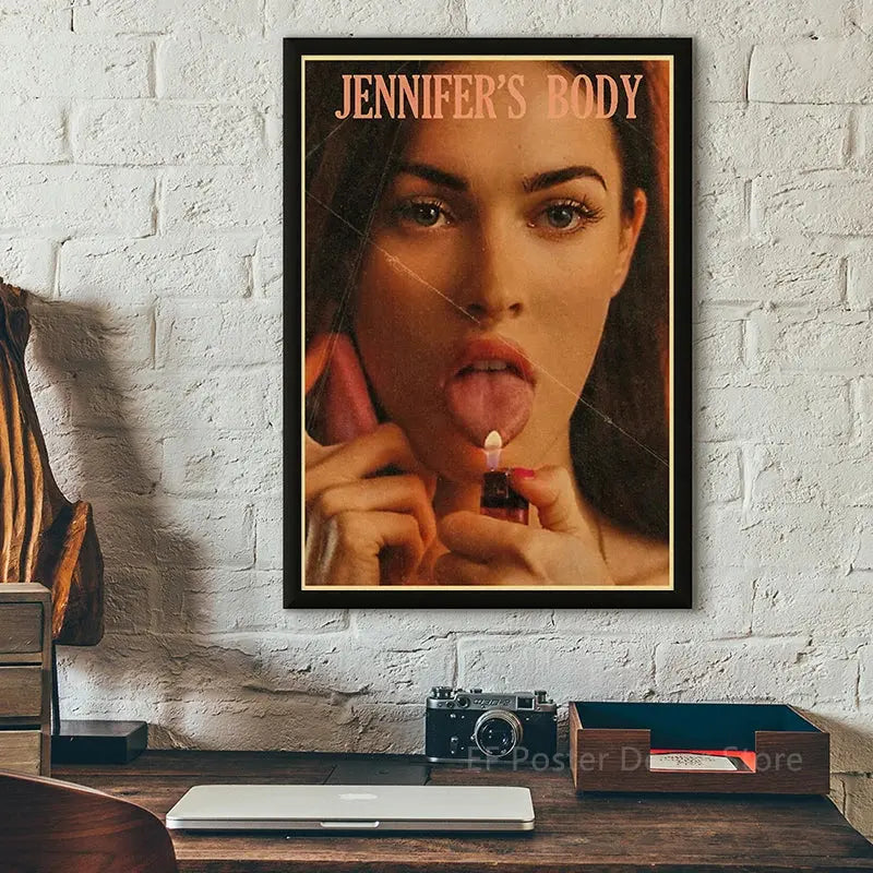 Classic Film Poster Prints Vintage Home Room Art Wall Decor Jennifer's Body/Jaws/Leon Movie Theater Painting Nostalgic Printings June Wall Art
