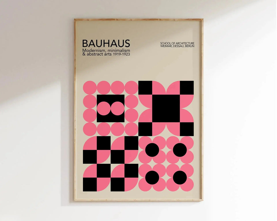Modernist Bauhaus Geometric Canvas Poster Living Room Wall Art Retro Prints Mid Century Home Decorative Wall Art Painting June Wall Art