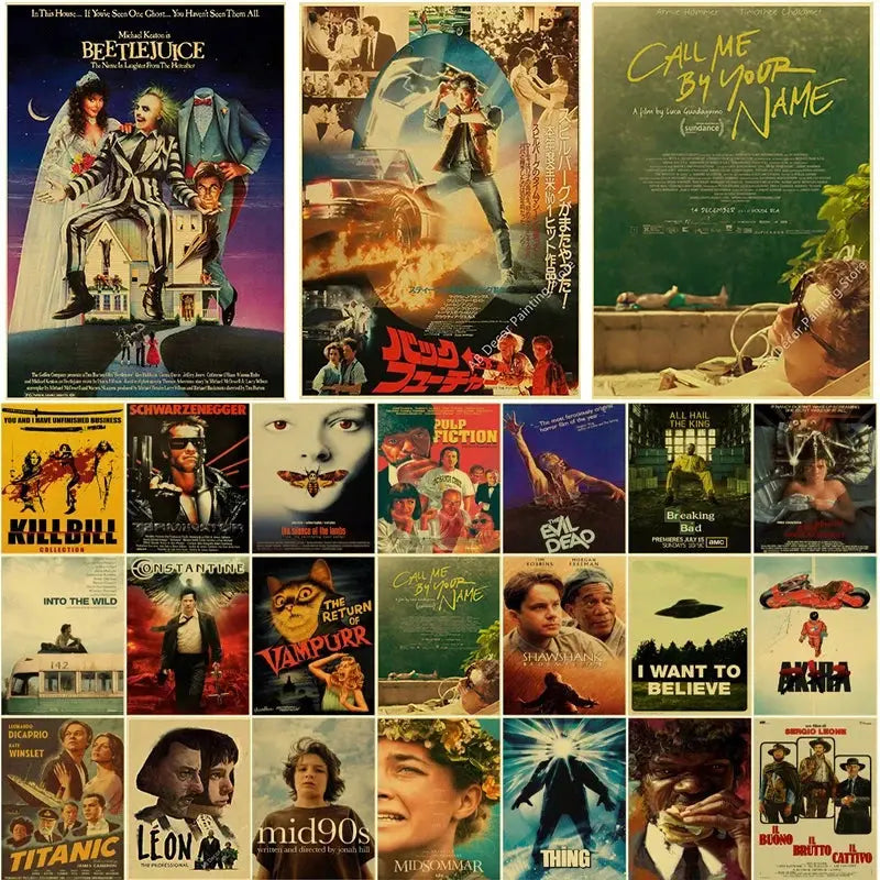 Nostalgic Printing Classic Movie Posters Kraft Paper Prints Hot Film Vintage Home Room Office Club Art Wall Decor Painting June Wall Art