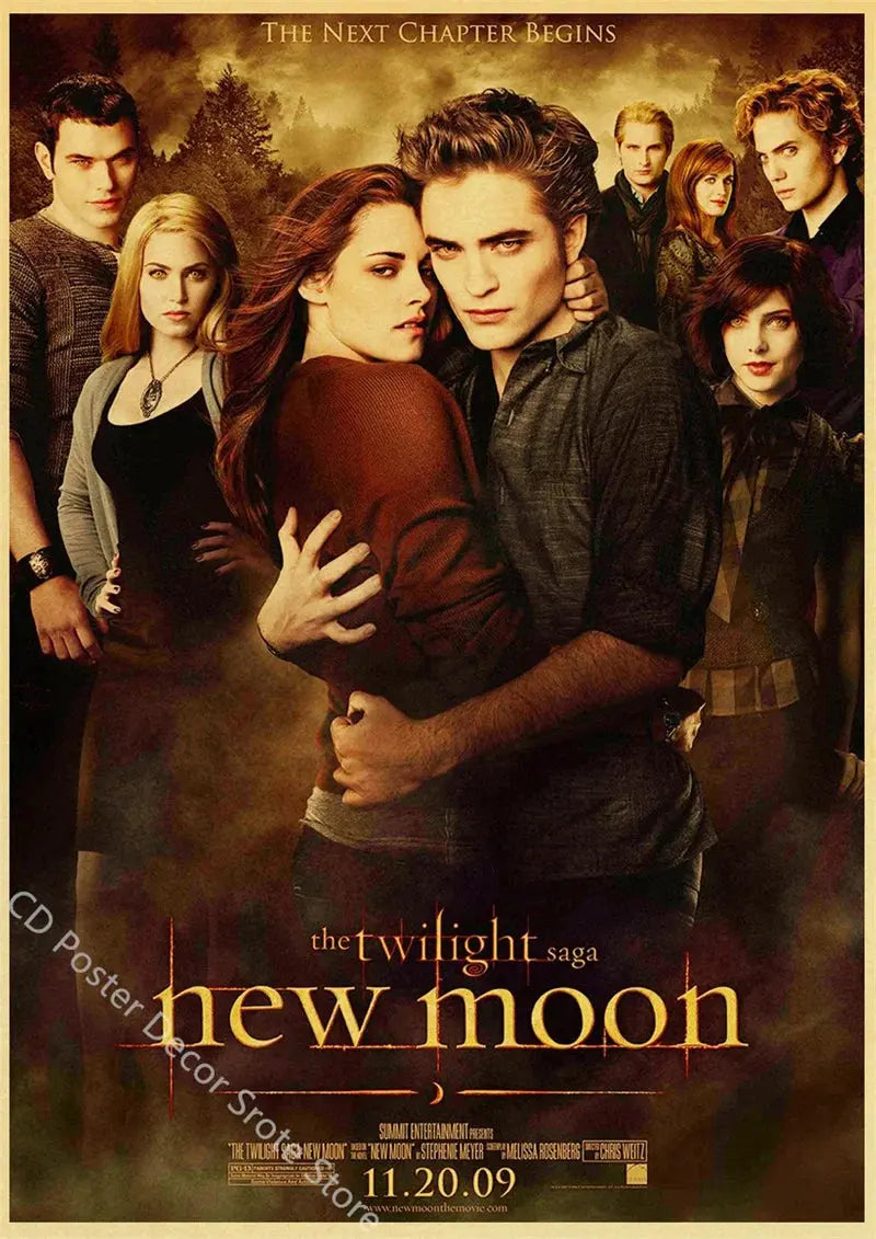 Movie Twilight Poster Edward Bella Retro Kraft Paper Prints Picture DIY Film Vintage Room Home Bar Cafe Art Wall Decor Painting June Wall Art
