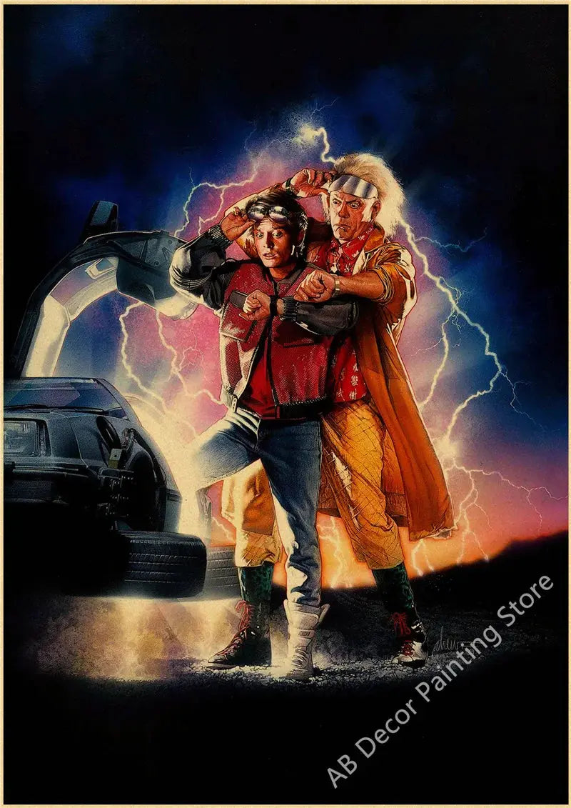 Back To The Future 1 2 3 Movie Posters Kraft Paper Prints Vintage Home Room Cafe Bar Art Wall Decor Aesthetic Painting Picture June Wall Art