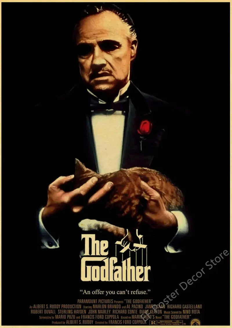 Hot Classic Movie Poster Leon Godfather TV Film Prints Posters Vintage Home Room Club Wall Decor Gift Art Picture Retro Painting June Wall Art