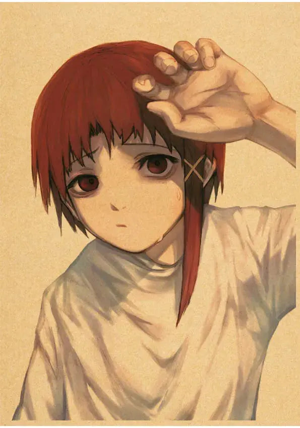 serial experiments lain Poster Anime Wall Art Home Decorative Painting Children's Room Decor Wall Sticker June Wall Art