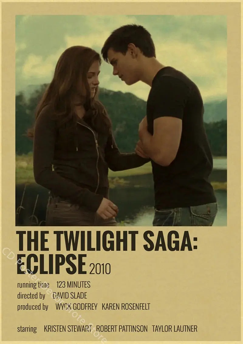 Movie Twilight Poster Edward Bella Retro Kraft Paper Prints Picture DIY Film Vintage Room Home Bar Cafe Art Wall Decor Painting June Wall Art
