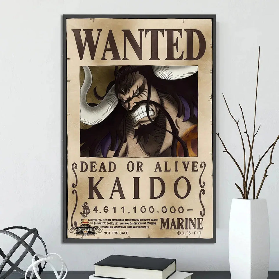 One Piece Self-adhesive Poster Bounty Order Luffy Wallpapr Ace Figures Nami Home Decoration Painting Anime Zoro Wall Art Sanji June Wall Art