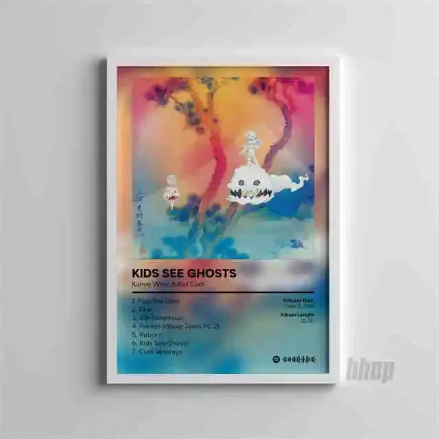 Pop Rapper Kanye West Music Album Poster Aesthetic Hip Hop Comics Cover Graduation Ghosts Donda Canvas Print Wall Art Room Decor June Wall Art