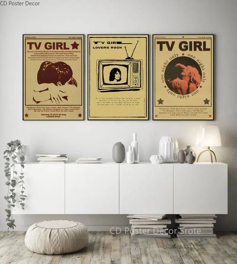 TV Girl Poster Who Really Cares/French Exit Lovers Rock Posters Music Prints Art Wall Painting Vintage Room Home Decor Picture June Wall Art