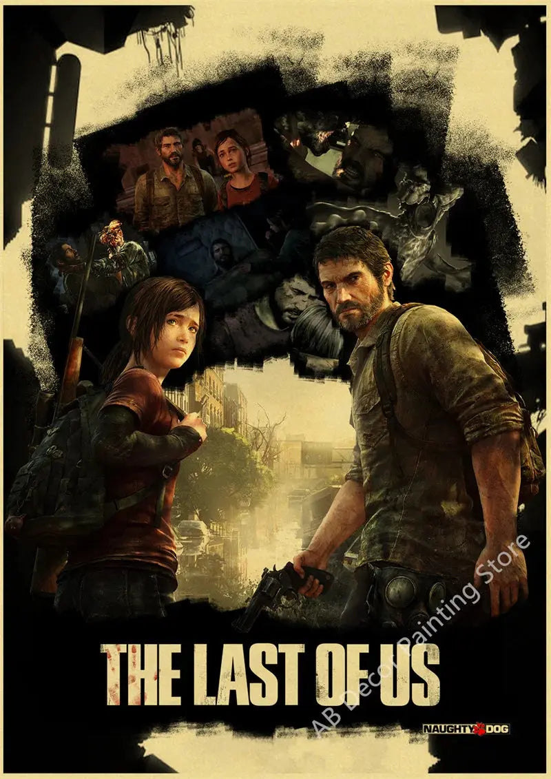 Retro The Last of Us Part 1 2 Poster Kraft Paper Prints Picture DIY Vintage Home Room Bar Cafe Art Wall Decor Aesthetic Painting June Wall Art
