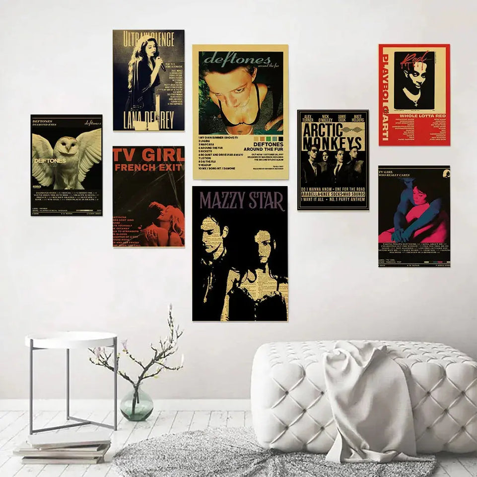 Mitski Drake Deftones Band Girl Lovers Poster Aesthetic Music AlbumRapper Canvas Painting Room Wall Decor Posters for Wall June Wall Art